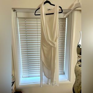 White Zara drape dress